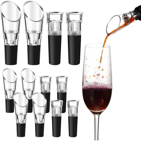 Wine Aerator Pourer and Wine Pump Set - Classic Wine Accessories (12