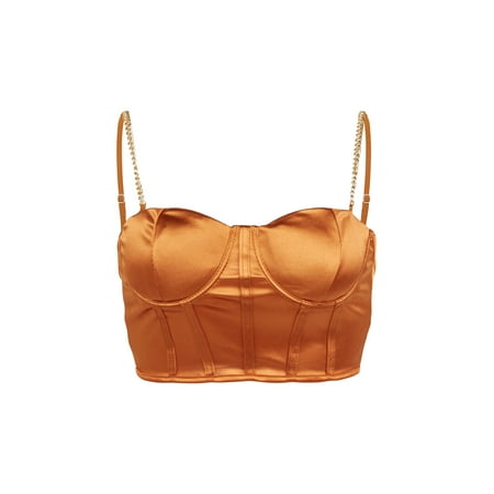 Bebiullo Bustier Top for Women Deep V Neck Sleeveless Satin Vest Crop Tops Summer Clubwear Caramel L
Bebiullo Bustier Top for Women Deep V Neck Sleeveless Satin Vest Crop Tops Summer Clubwear Caramel L