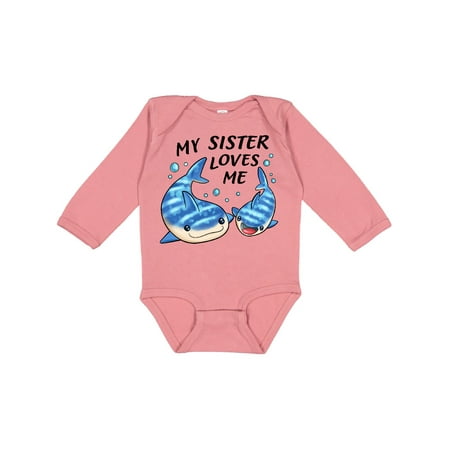 Inktastic My Sister Loves Me- whale shark Gift Baby Boy or Baby Girl Long Sleeve Bodysuit
Inktastic My Sister Loves Me- whale shark Gift Baby Boy or Baby Girl Long Sleeve Bodysuit