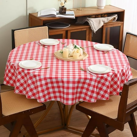 Ethyie Round Vinyl Tablecloth with Flannel Backing Waterproof Oil-Proof PVC Table Cloth Stain-Resistant Wipeable Table Cover for Round Table (48 Round Leaves)
Ethyie Round Vinyl Tablecloth with Flannel Backing Waterproof Oil-Proof PVC Table Cloth Stain-Resistant Wipeable Table Cover for Round Table (48 Round Leaves)