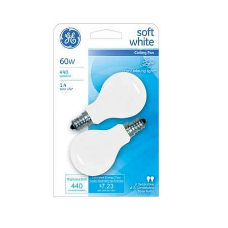 6PC GE GE 71396 Incandescent Decorative Ceiling Fan Bulb 60 Watts 120 Volt
6PC GE GE 71396 Incandescent Decorative Ceiling Fan Bulb 60 Watts 120 Volt