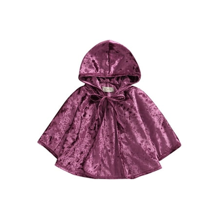 Suanret Kids Halloween Hooded Cloak Double-layer Tie-up Solid Color Cape Cosplay Costume Velvet Coat Outerwear Purple 4-5 Years
Suanret Kids Halloween Hooded Cloak Double-layer Tie-up Solid Color Cape Cosplay Costume Velvet Coat Outerwear Purple 4-5 Years
