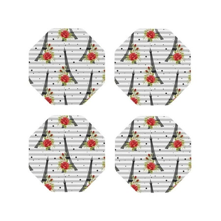 Leather Coasters Set of 4 - Eiffel Towers rose Lightweight Non-Slip Drink Coasters for Desk Anti-Scalding Desk Cup Coasters for Office Table Decor Octagon
Leather Coasters Set of 4 - Eiffel Towers rose Lightweight Non-Slip Drink Coasters for Desk Anti-Scalding Desk Cup Coasters for Office Table Decor Octagon