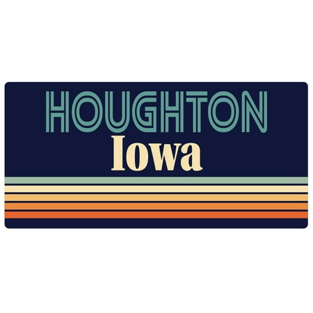 Houghton Iowa 5 x 2.5-Inch Fridge Magnet Retro Design