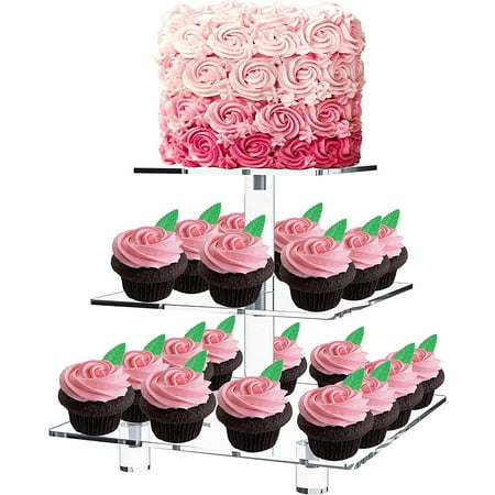 ® 3 Tier Strong Acrylic Square Cupcake Stand Dessert Display Tower (Clear 1)
® 3 Tier Strong Acrylic Square Cupcake Stand Dessert Display Tower (Clear 1)