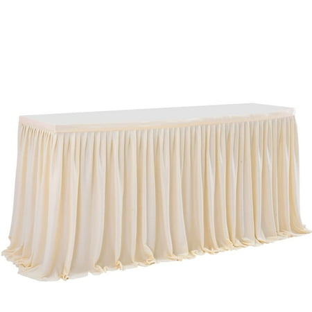 Polyester Pleated Table Skirt for Rectangle Table Ruffle Tablecloth Skirt for Wedding Birthday Party Baby Shower Bridal Shower Banquet Romantic Candlelight Dinners Table Decor
Polyester Pleated Table Skirt for Rectangle Table Ruffle Tablecloth Skirt for Wedding Birthday Party Baby Shower Bridal Shower Banquet Romantic Candlelight Dinners Table Decor