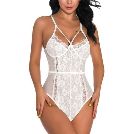 Gzaac Women Lace V-Neck One Piece Babydoll Teddy Lingerie Jumpsuit Bodysuit Sleepwear
Gzaac Women Lace V-Neck One Piece Babydoll Teddy Lingerie Jumpsuit Bodysuit Sleepwear