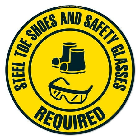 SignMission FD-C-16-12PK-99885 16 in. Steel Toe Shoes & Safety Glasses Required Non-Slip Floor Marker Sign - Pack of 12
SignMission FD-C-16-12PK-99885 16 in. Steel Toe Shoes & Safety Glasses Required Non-Slip Floor Marker Sign - Pack of 12