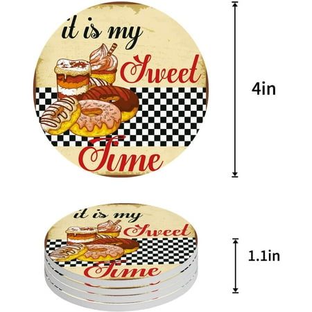 KXMDXA Dessert Donut Ice Cream Vintage Checkered Texture Set of 8 Round Coaster for Drinks Absorbent Ceramic Stone Coasters Cup Mat with Cork Base for Home Kitchen Room Coffee Table Bar Decor
KXMDXA Dessert Donut Ice Cream Vintage Checkered Texture Set of 8 Round Coaster for Drinks Absorbent Ceramic Stone Coasters Cup Mat with Cork Base for Home Kitchen Room Coffee Table Bar Decor