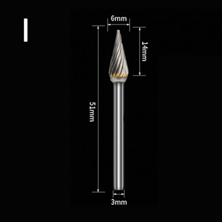 3x6mm Tungsten steel Drill Bits cutting carving Rotary Burrs Rotary Tool