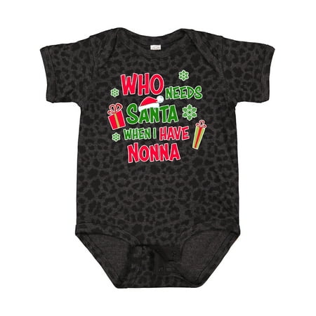 Inktastic Who Needs Santa when I Have Nonna Gift Baby Boy or Baby Girl Bodysuit