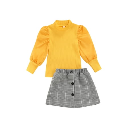 Canrulo 2Pcs Toddler Baby Girls Long Sleeve Ribbed Turtleneck Sweater and A-line Skirt Spring Fall Outfits Yellow 3-4 Years
Canrulo 2Pcs Toddler Baby Girls Long Sleeve Ribbed Turtleneck Sweater and A-line Skirt Spring Fall Outfits Yellow 3-4 Years