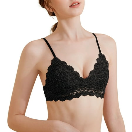 Lace Bralette With Extenders Thin Adjustable Strap Padded Cute Triangle Bralette Lace Bra For Women (with Chest Pad)
Lace Bralette With Extenders Thin Adjustable Strap Padded Cute Triangle Bralette Lace Bra For Women (with Chest Pad)