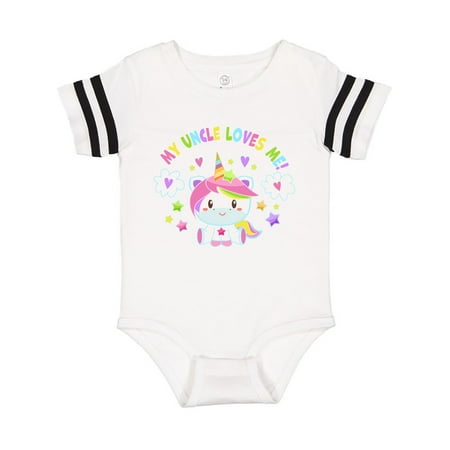 Inktastic My Uncle Loves Me with Cute Rainbow Unicorn Gift Baby Boy or Baby Girl Bodysuit
Inktastic My Uncle Loves Me with Cute Rainbow Unicorn Gift Baby Boy or Baby Girl Bodysuit