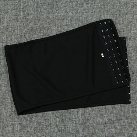 (Black XXL) Women s Breathable Strapless Chest Breast Binder Trans Cosplay New