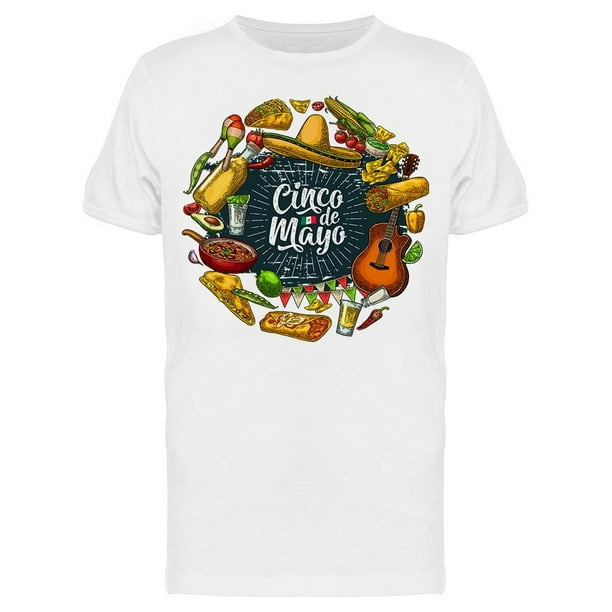 Cinco De Mayo Mexican Food Tee Men's -Image by Shutterstock