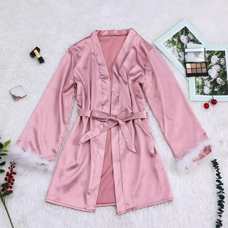 TWIFER Lingerie For Women Satin Silk Pajamas Women Nightdress Lingerie Robes Underwear Sleepwear Feather
TWIFER Lingerie For Women Satin Silk Pajamas Women Nightdress Lingerie Robes Underwear Sleepwear Feather