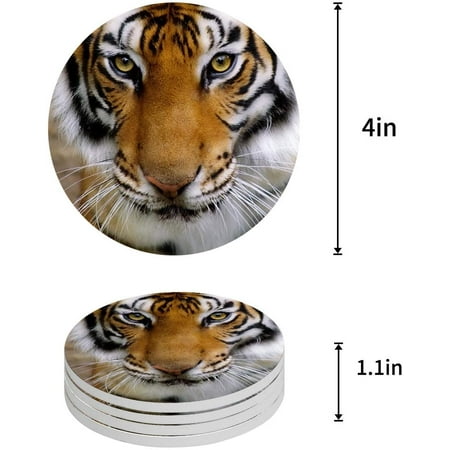 ZHANZZK Tiger Set of 4 Round Coaster for Drinks Absorbent Ceramic Stone Coasters Cup Mat with Cork Base for Home Kitchen Room Coffee Table Bar Decor
ZHANZZK Tiger Set of 4 Round Coaster for Drinks Absorbent Ceramic Stone Coasters Cup Mat with Cork Base for Home Kitchen Room Coffee Table Bar Decor