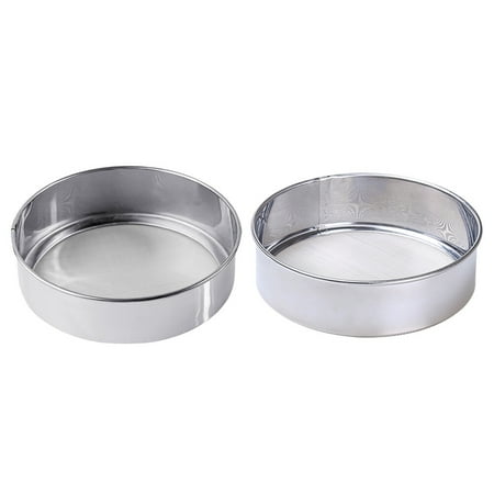 2pcs Stainless Steel Flour Sifters Fine Mesh Sieves Powder Colander Sifter Baking Tools for Kitchen (60 Mesh+40 Mesh)
2pcs Stainless Steel Flour Sifters Fine Mesh Sieves Powder Colander Sifter Baking Tools for Kitchen (60 Mesh+40 Mesh)