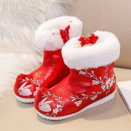 Cathalem Snow Boots for Girls Size 4 Children Ankle Boots Warm Cotton Boots Embroidered Boots National Toddler Girl Boots Size 11 Red 7 Years
Cathalem Snow Boots for Girls Size 4 Children Ankle Boots Warm Cotton Boots Embroidered Boots National Toddler Girl Boots Size 11 Red 7 Years