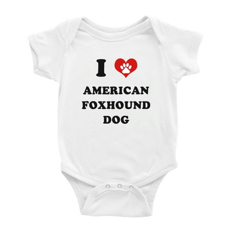 I Heart American Foxhound Dog Funny Baby Rompers Baby Clothes (White 18-24 Months)
I Heart American Foxhound Dog Funny Baby Rompers Baby Clothes (White 18-24 Months)