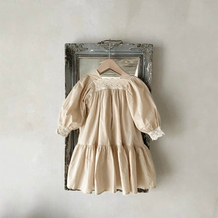2DXuixsh Clothes for 6 Year Old Girl Baby Girls Long Sleeveless Solid Lace Spring Autumn Princess Dress Clothes Girls Dresses Size 14-16 Cotton Beige 90
2DXuixsh Clothes for 6 Year Old Girl Baby Girls Long Sleeveless Solid Lace Spring Autumn Princess Dress Clothes Girls Dresses Size 14-16 Cotton Beige 90