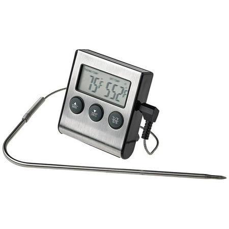 Digital Roasting Thermometer w/ Timer & Probe 2 packs