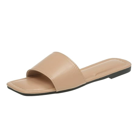 Cathalem Women Slippers Fashion Simple Solid Soft Comfortable Flat Summer New Large Sandals Khaki 40
Cathalem Women Slippers Fashion Simple Solid Soft Comfortable Flat Summer New Large Sandals Khaki 40