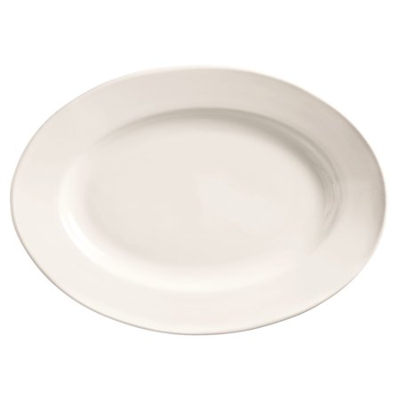 World Tableware 840-520R-13 Porcelana 13.8" Wide Rim Platter - 12 / CS