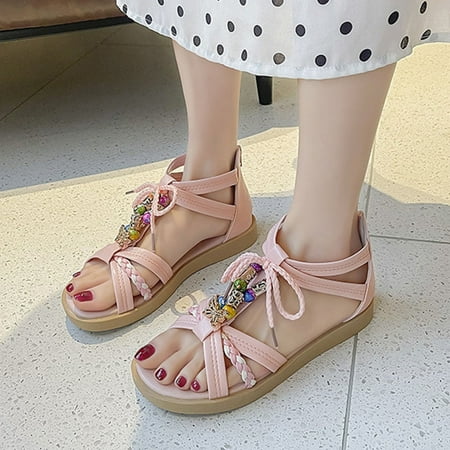FZM Women shoes Fashion Spring And Summer Boho Style Women Sandals Beach Beaded Cross Strap Back Zipper Flat
FZM Women shoes Fashion Spring And Summer Boho Style Women Sandals Beach Beaded Cross Strap Back Zipper Flat
