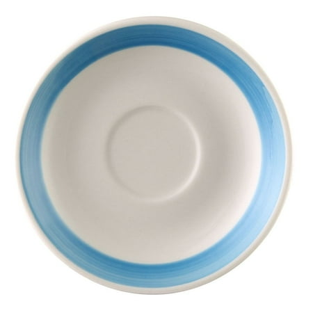 Rainbow Saucer for 3.5 Oz. Cup 4-1/2 Dia. X 3/4 H Stoneware Blue 8 packs