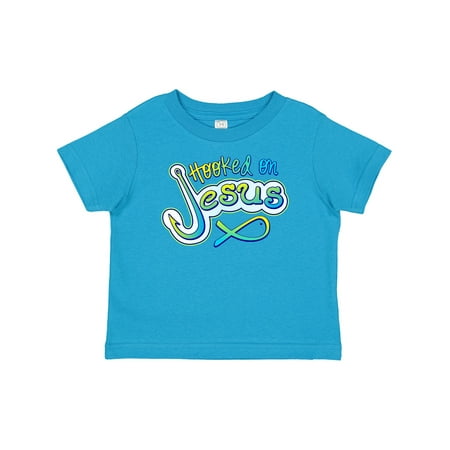 Inktastic Hooked on Jesus Christian Gift Baby Boy or Baby Girl T-Shirt