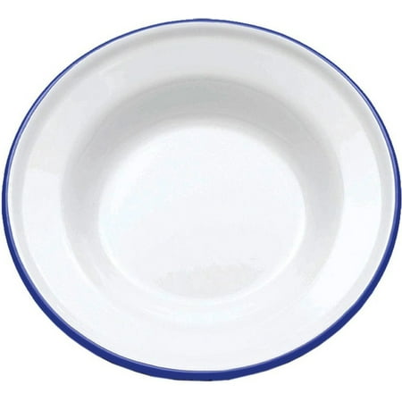 Crow Canyon V19BLU Vintage Raised Salad Plate, 8" D, Blue Rim