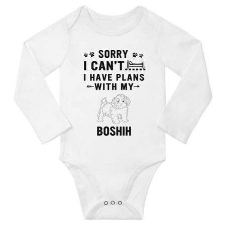 Sorry I Can t I Have Plans With My BoShih Baby Long Sleeve Jumpsuits (White 6-12 Months)
Sorry I Can t I Have Plans With My BoShih Baby Long Sleeve Jumpsuits (White 6-12 Months)