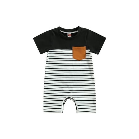 aturustex Newborn Infant Baby Boys Romper Short Sleeve Jumpsuit Patchwork Striped One Piece Bodysuit Summer Clothes 0M 3M 6M 12M 18M
aturustex Newborn Infant Baby Boys Romper Short Sleeve Jumpsuit Patchwork Striped One Piece Bodysuit Summer Clothes 0M 3M 6M 12M 18M