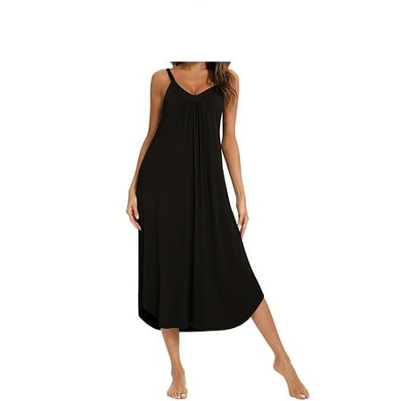 Maxcozy Women Sleeveless Nightgown Spaghetti Strap Long Sleepwear Nightshirt Lounge Dresses
Maxcozy Women Sleeveless Nightgown Spaghetti Strap Long Sleepwear Nightshirt Lounge Dresses