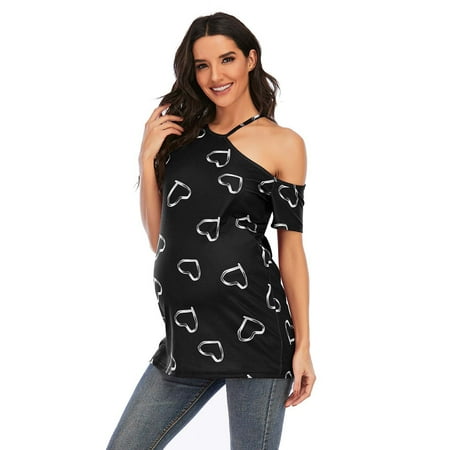 Kukoosong Maternity Clothes Women Off-The-Shoulder Printed Top Plus Size Maternity Wear Short Sleeve Shirts for Women Black L
Kukoosong Maternity Clothes Women Off-The-Shoulder Printed Top Plus Size Maternity Wear Short Sleeve Shirts for Women Black L