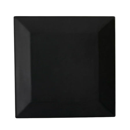 Color Arts Square Plate 12 Sq. X 1 H Stoneware Black 4 packs