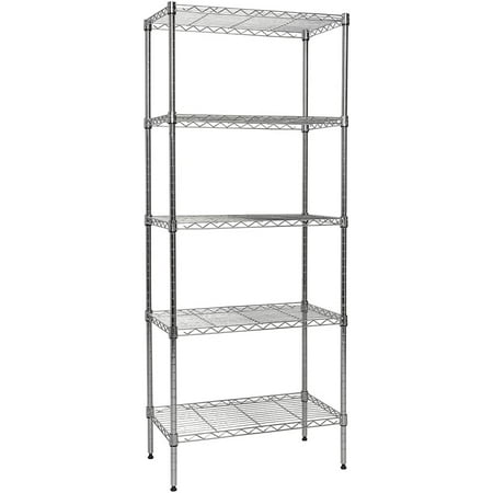 BSL Chrome 5-Shelf Wire Shelving 24 x14 x60 (Chrome)