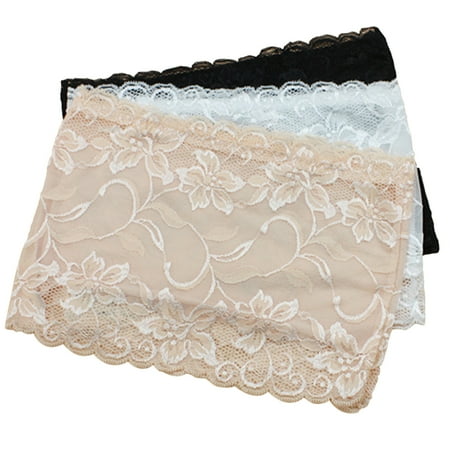 3pcs Womens Floral Lace Stretchy Strapless See Through Bandeau Tube with Bra - Size L
3pcs Womens Floral Lace Stretchy Strapless See Through Bandeau Tube with Bra - Size L