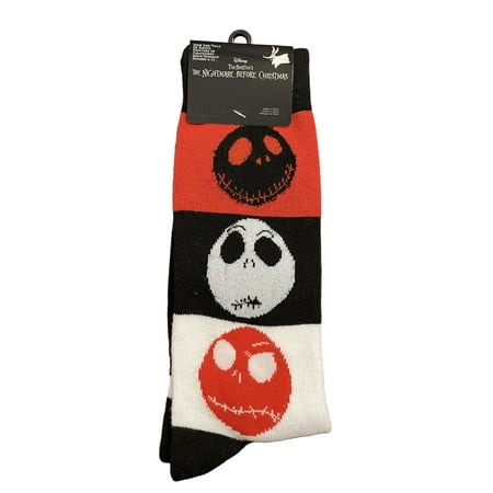 Disney The Nightmare Before Christmas Jack Skellington Knee High Socks Mens 6-12