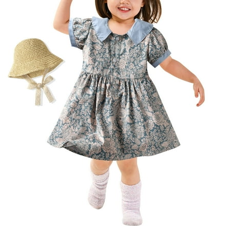 WHLBF Toddler Kids Baby Girls Dress Summer Retro Print Puff Sleeve Princess Dress+Hat Suit Green 3 Years(3 Years)
WHLBF Toddler Kids Baby Girls Dress Summer Retro Print Puff Sleeve Princess Dress+Hat Suit Green 3 Years(3 Years)