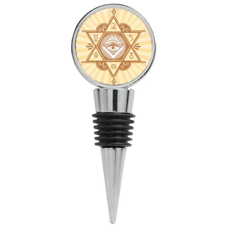 Sacred Geometry Alchemy Image with Geometric Shapes and Symbols Wine Stopper
Sacred Geometry Alchemy Image with Geometric Shapes and Symbols Wine Stopper