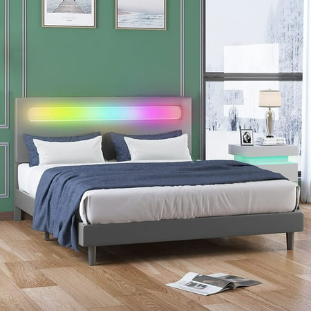 BALUS LED Bed Frame Full Size - Platform Bed with RGB LED Adjustable Headboard by App Control Works with Alexa Music Sync Color Changing Lights for Room Party No Box Spring Needed / Easily Assemble
BALUS LED Bed Frame Full Size - Platform Bed with RGB LED Adjustable Headboard by App Control Works with Alexa Music Sync Color Changing Lights for Room Party No Box Spring Needed / Easily Assemble