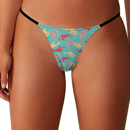 Shark Pattern Women s G-String Thongs Low Rise Hipster Underwear Stretch T-Back Panties
Shark Pattern Women s G-String Thongs Low Rise Hipster Underwear Stretch T-Back Panties