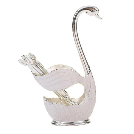 Zinc Alloy Dessert Spoon Set Includes 6pcs Bowknot Spoon and 1pc Swan Shaped Holder Coffee Spoon Set for Home Cafe Cake Shop Dessert Shop
Zinc Alloy Dessert Spoon Set Includes 6pcs Bowknot Spoon and 1pc Swan Shaped Holder Coffee Spoon Set for Home Cafe Cake Shop Dessert Shop