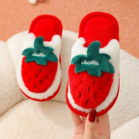 HAXMNOU Cartoon Strawberry Pattern Bedroom Slippers For Kids Cotton Slippers Girls Boys House Slippers Winter Warm Indoor Shoes Red
HAXMNOU Cartoon Strawberry Pattern Bedroom Slippers For Kids Cotton Slippers Girls Boys House Slippers Winter Warm Indoor Shoes Red