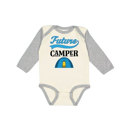 Inktastic Camping Future Camper Gift Gift Baby Boy or Baby Girl Long Sleeve Bodysuit
