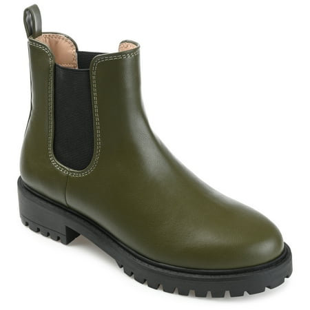 Journee Collection Womens Kenova Round Toe Block Heel Chelsea Booties