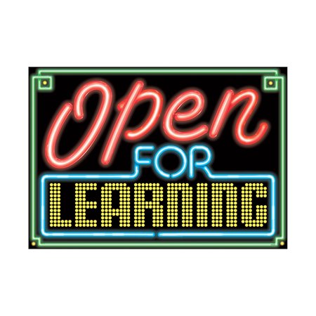YES WERE OPEN FOR LEARNING ARGUS LARGE POSTER